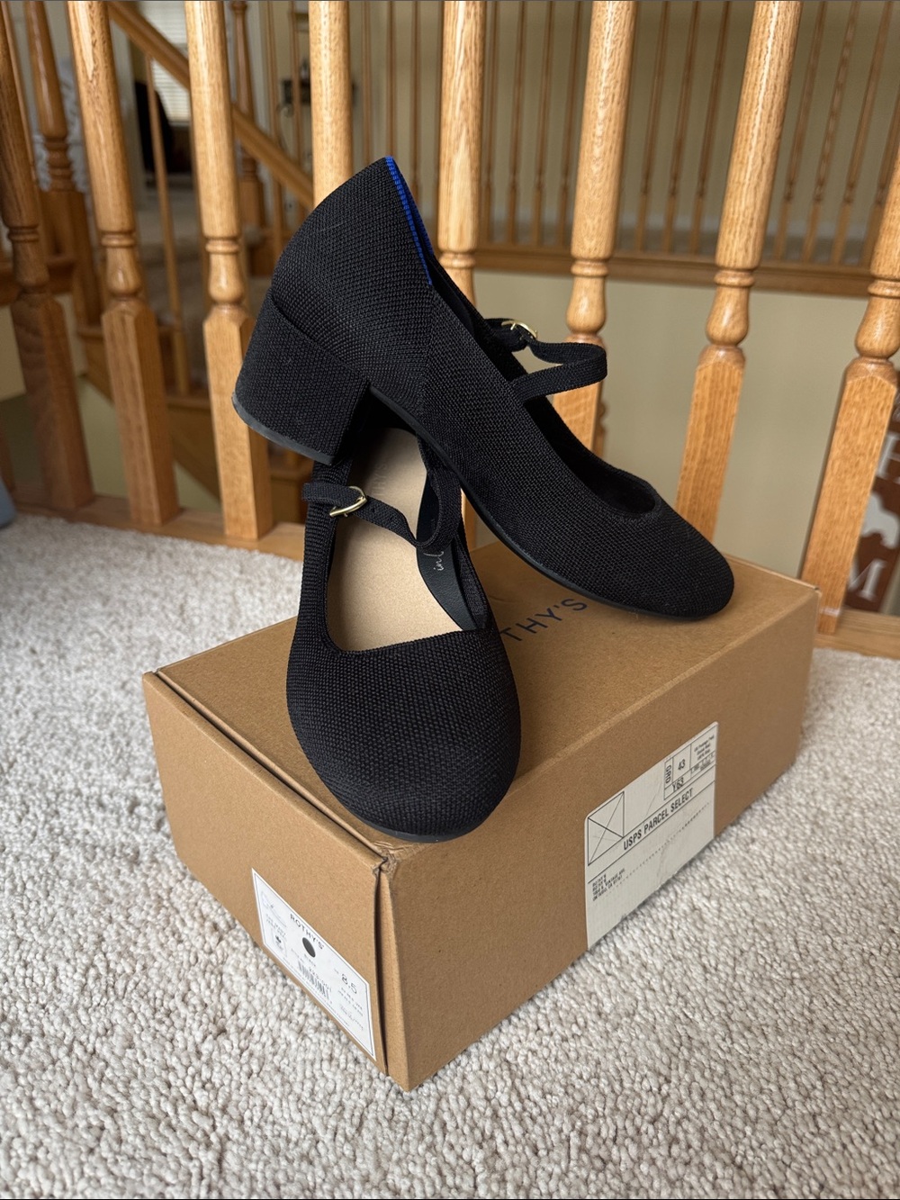 Rothy’s Mary Jane Block Heel Pumps in Black